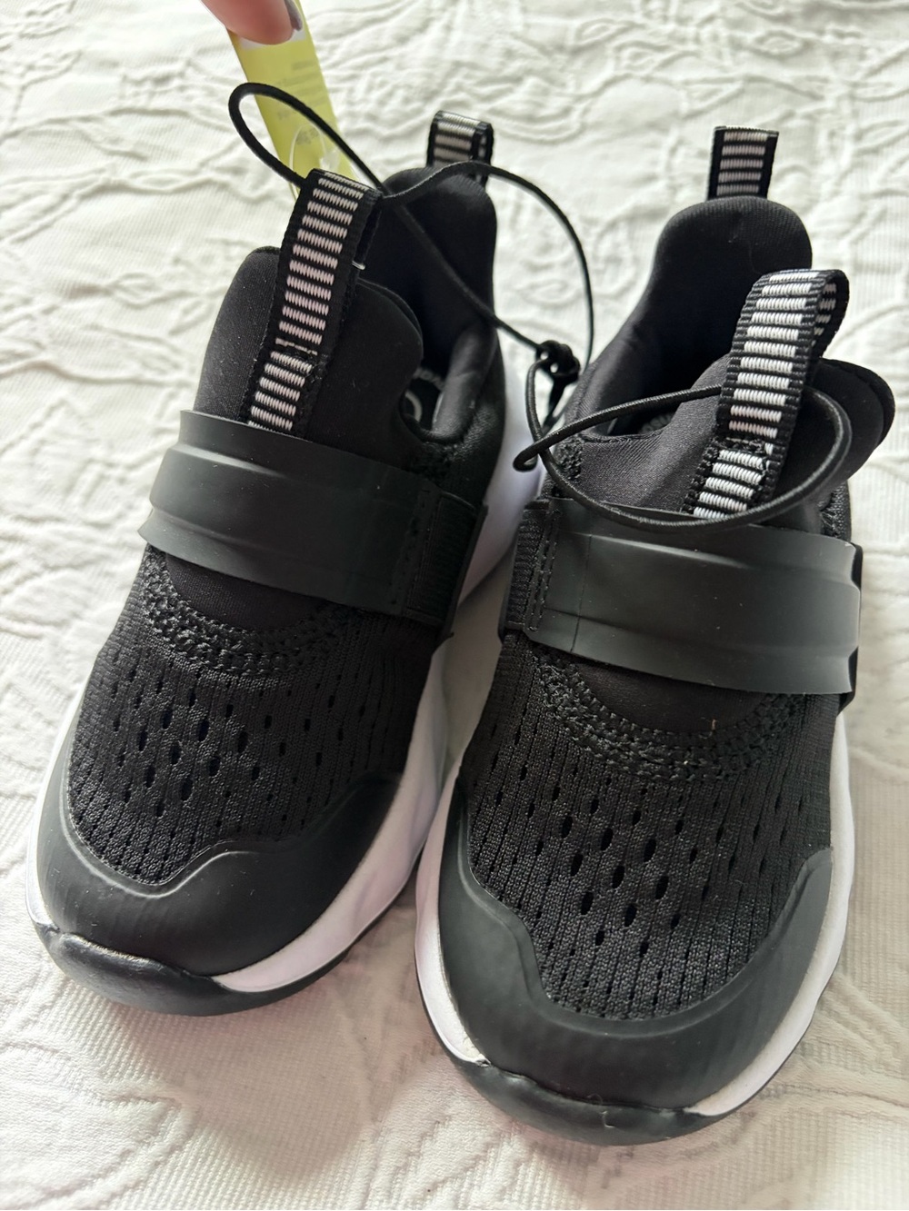 Target Kids Black and White Slip-On Sneakers size 7 new